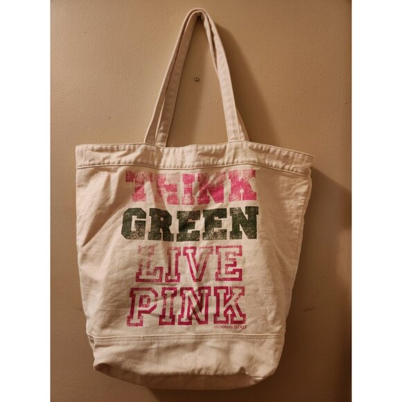 Victorias Secret PINK Organic Cotton Tote Bag - Picture 1 of 4